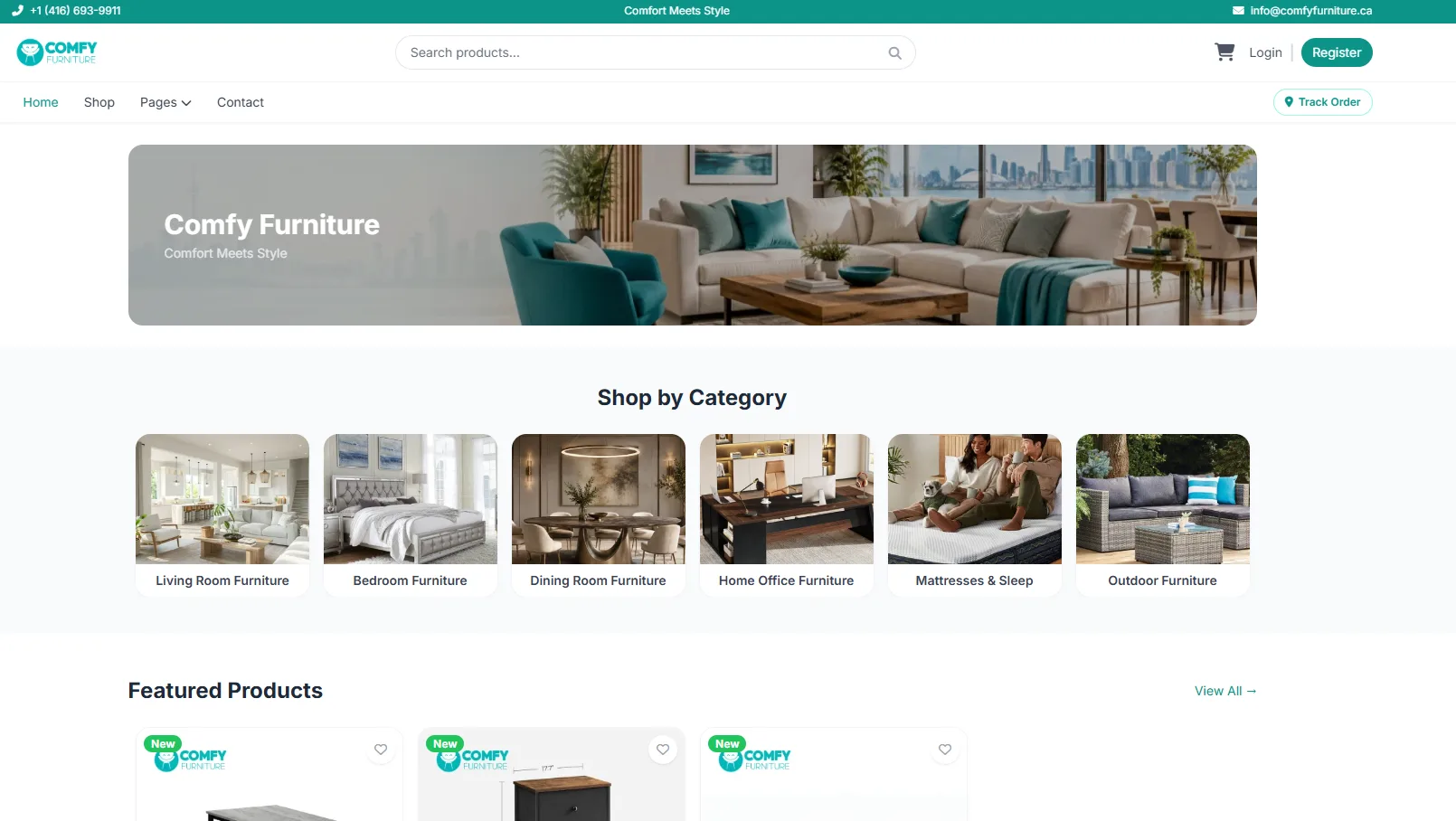 Comfy Furniture -E-commerce Furniture Website